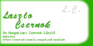 laszlo csernok business card