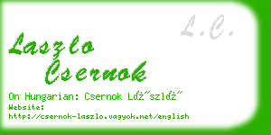 laszlo csernok business card